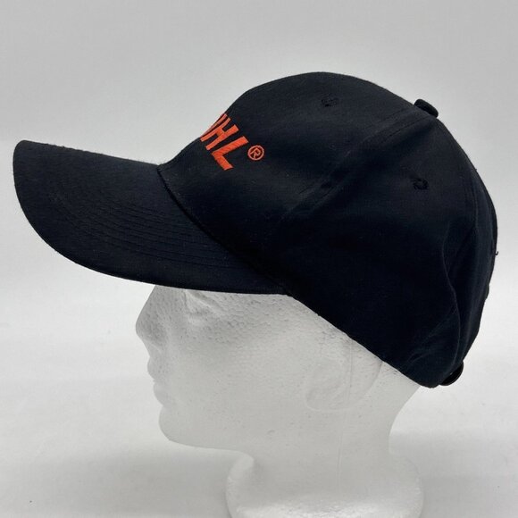 STIHL Embroidered Snapback Hat Cap Black & Orange - Picture 4 of 8